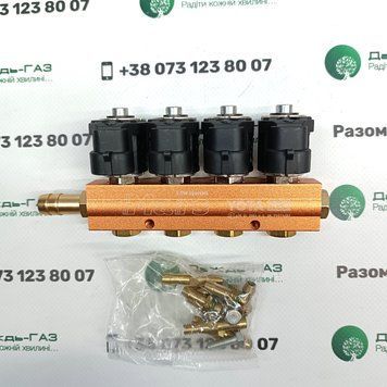 Форсунки YOTA MARS Type 37 4 циліндри 2 Ом з калібрувальними штуцерами та штуцерами в колектор 3418 фото